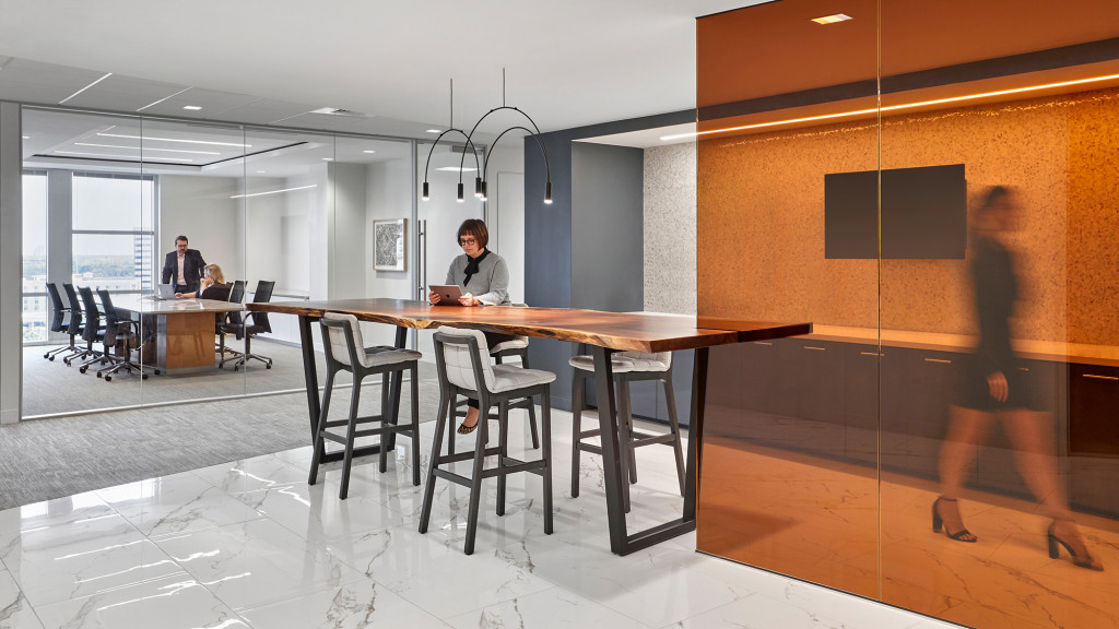 A person sitting at a table.